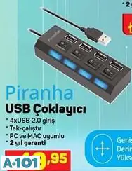 PİRANHA USB ÇOKLAYICI